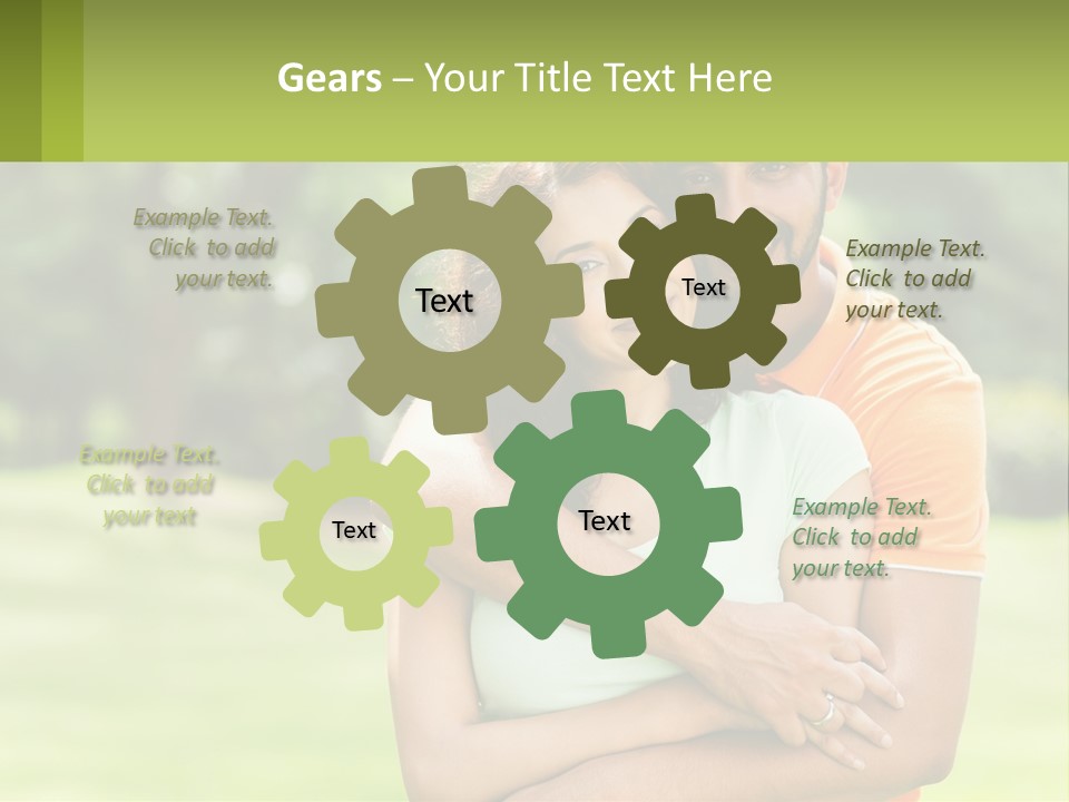 A Man And Woman Hugging Each Other In A Park PowerPoint Template