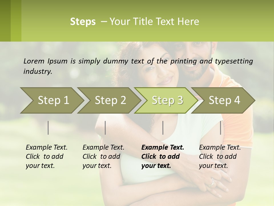 A Man And Woman Hugging Each Other In A Park PowerPoint Template