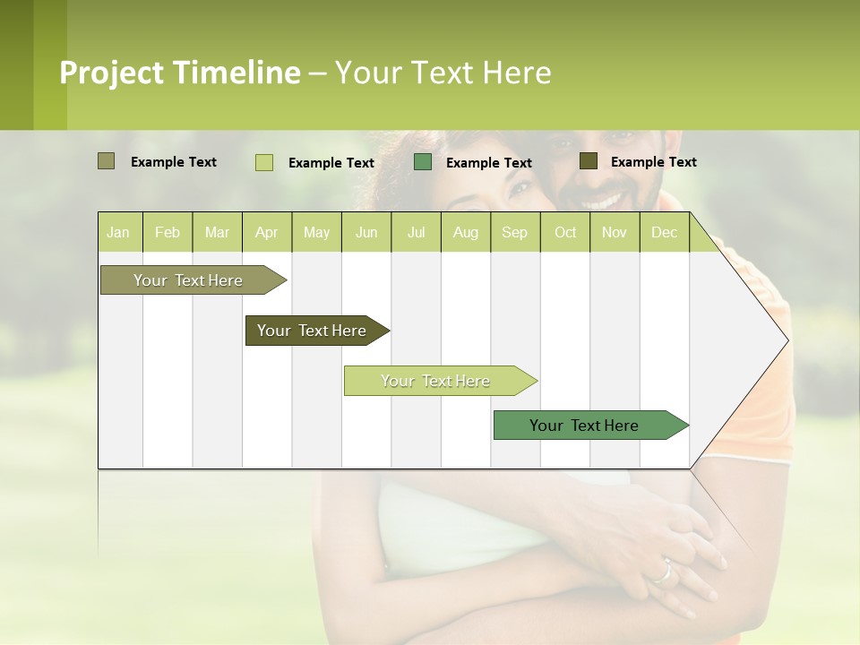 A Man And Woman Hugging Each Other In A Park PowerPoint Template