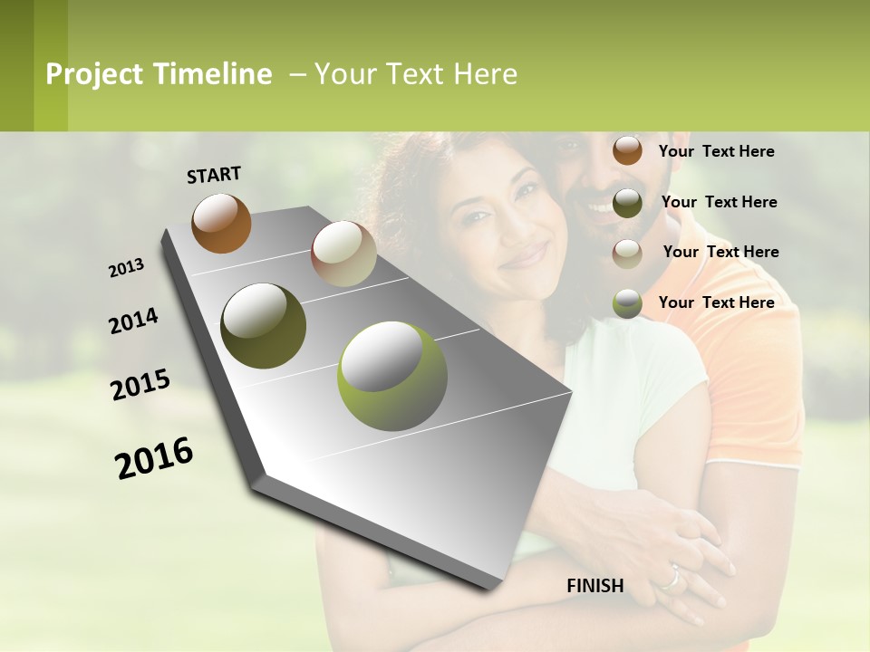 A Man And Woman Hugging Each Other In A Park PowerPoint Template