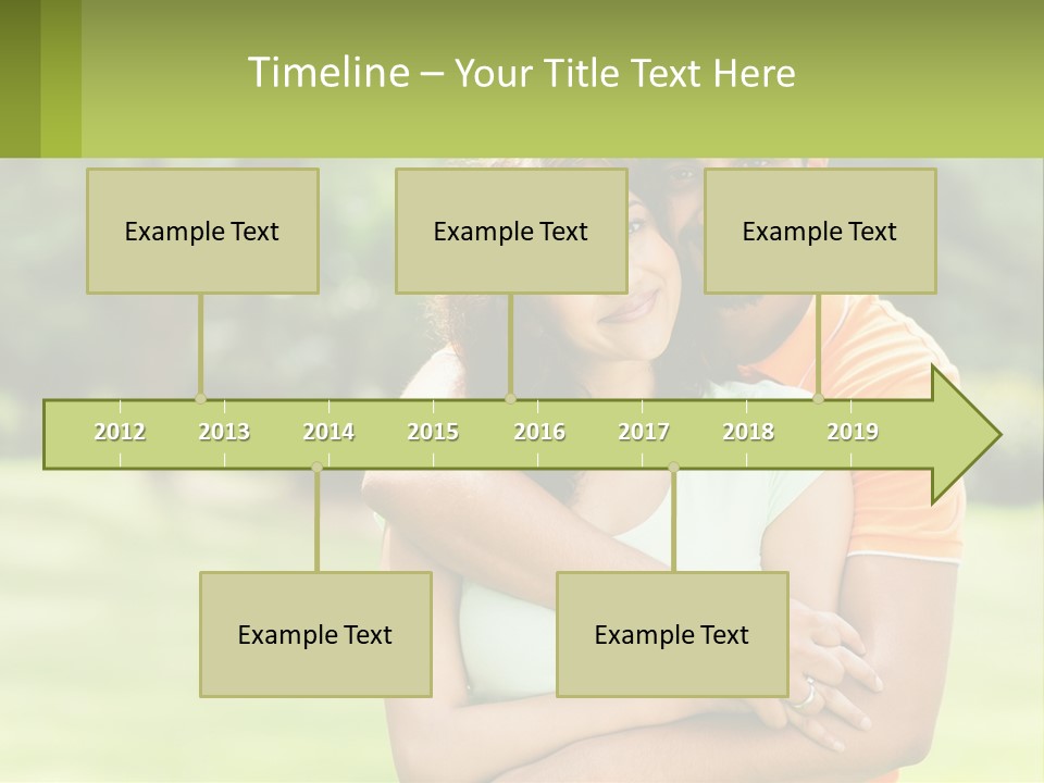 A Man And Woman Hugging Each Other In A Park PowerPoint Template