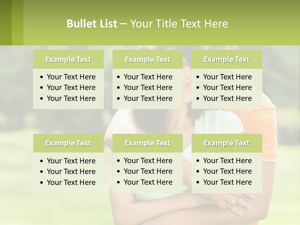 A Man And Woman Hugging Each Other In A Park PowerPoint Template
