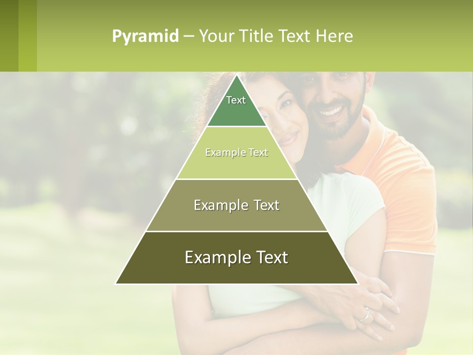 A Man And Woman Hugging Each Other In A Park PowerPoint Template