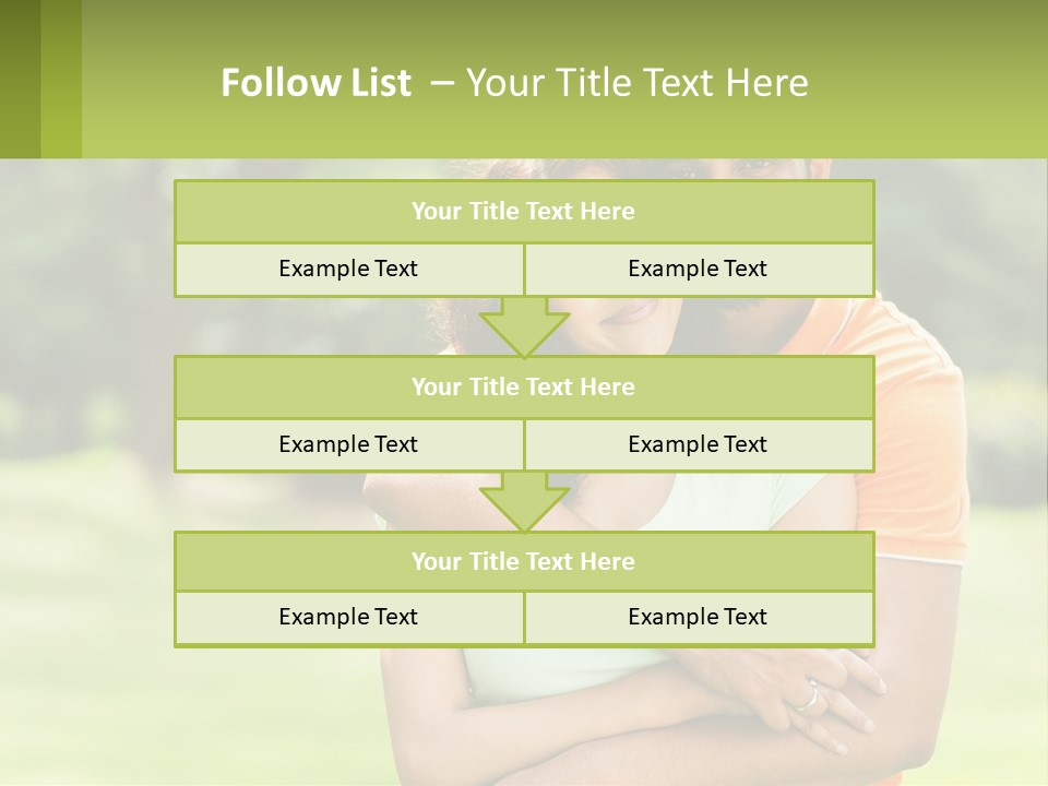 A Man And Woman Hugging Each Other In A Park PowerPoint Template