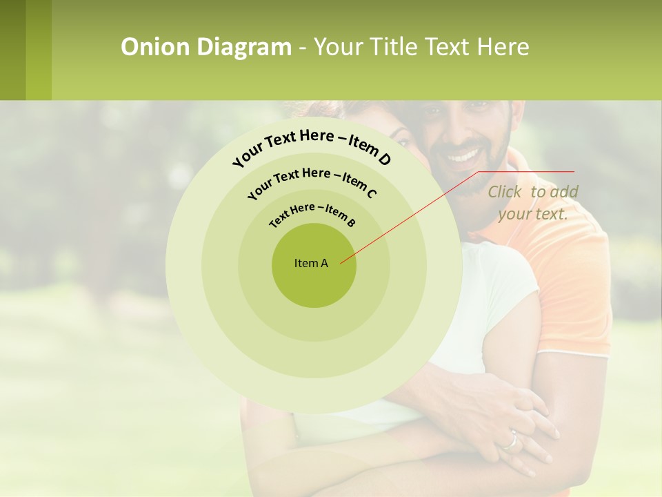 A Man And Woman Hugging Each Other In A Park PowerPoint Template