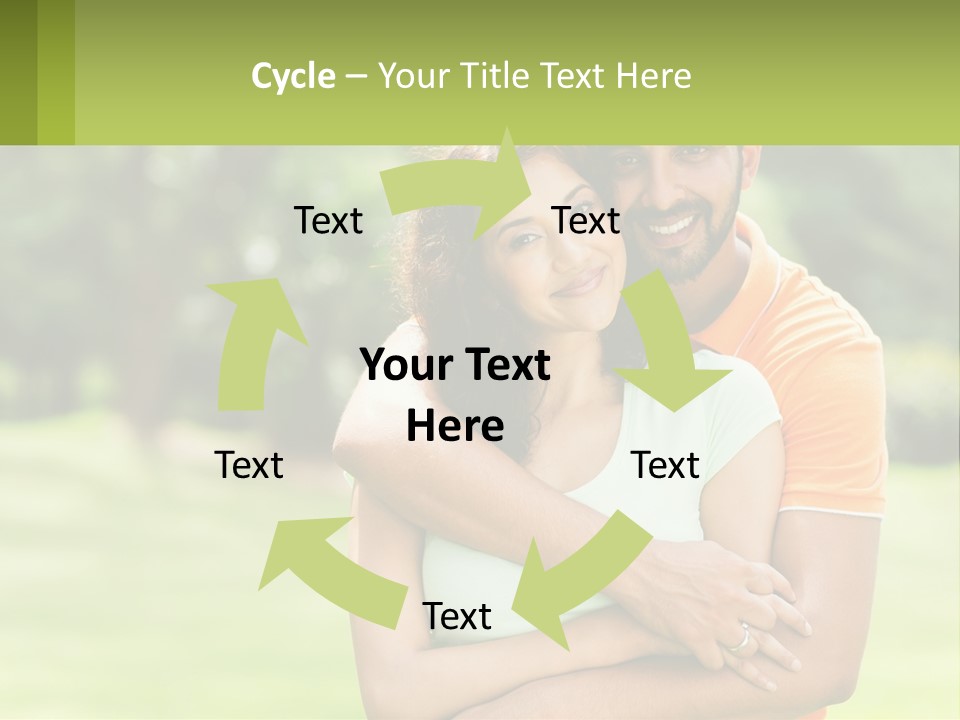 A Man And Woman Hugging Each Other In A Park PowerPoint Template