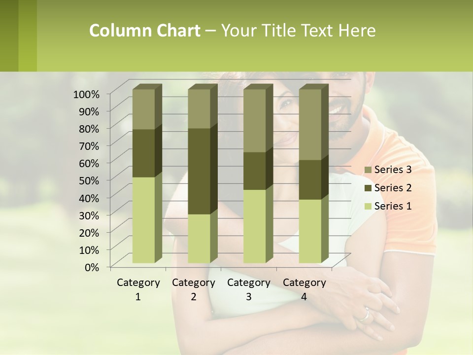 A Man And Woman Hugging Each Other In A Park PowerPoint Template