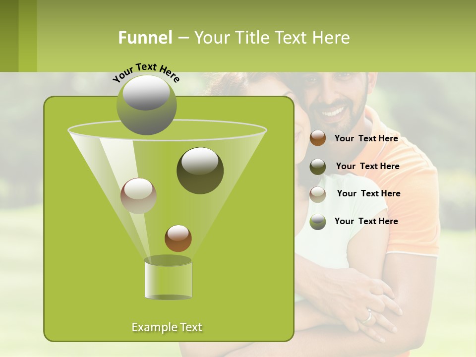 A Man And Woman Hugging Each Other In A Park PowerPoint Template