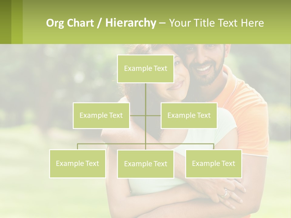 A Man And Woman Hugging Each Other In A Park PowerPoint Template
