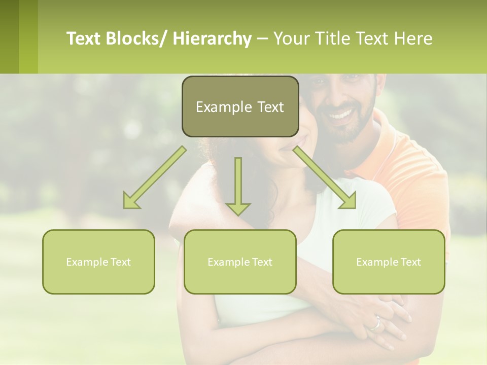 A Man And Woman Hugging Each Other In A Park PowerPoint Template