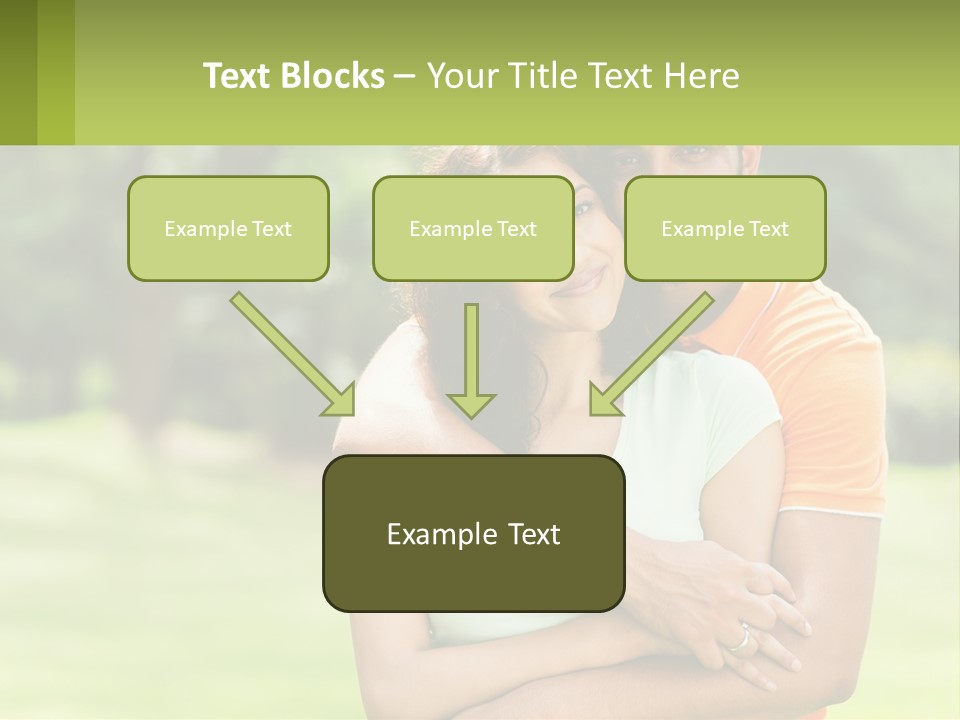 A Man And Woman Hugging Each Other In A Park PowerPoint Template