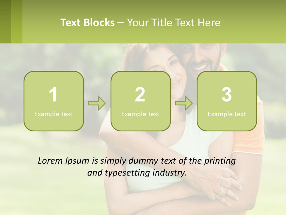 A Man And Woman Hugging Each Other In A Park PowerPoint Template