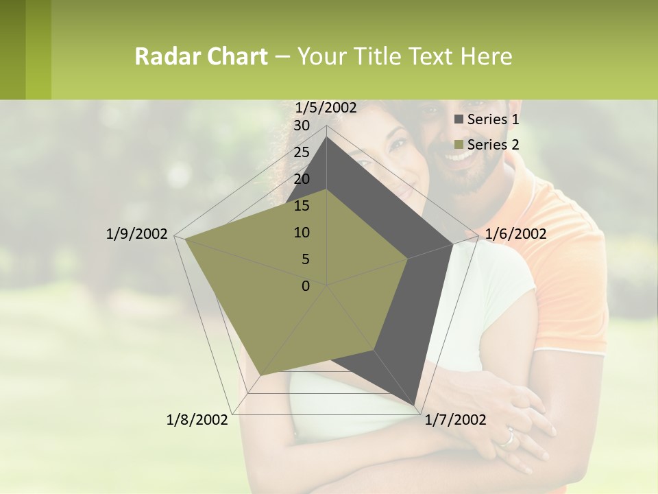 A Man And Woman Hugging Each Other In A Park PowerPoint Template