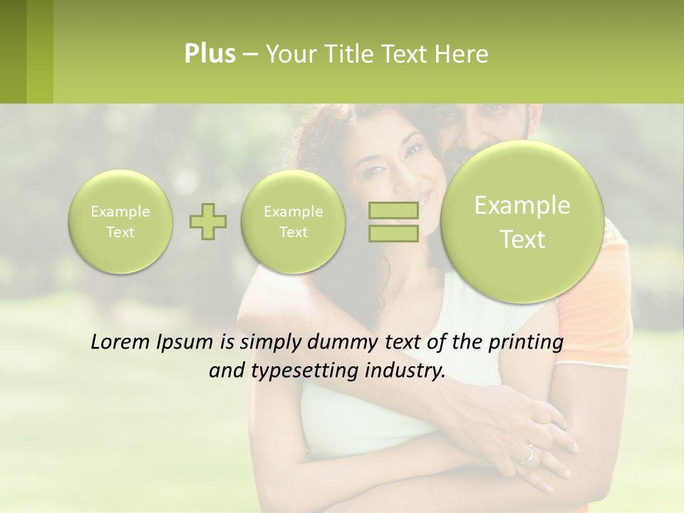 A Man And Woman Hugging Each Other In A Park PowerPoint Template