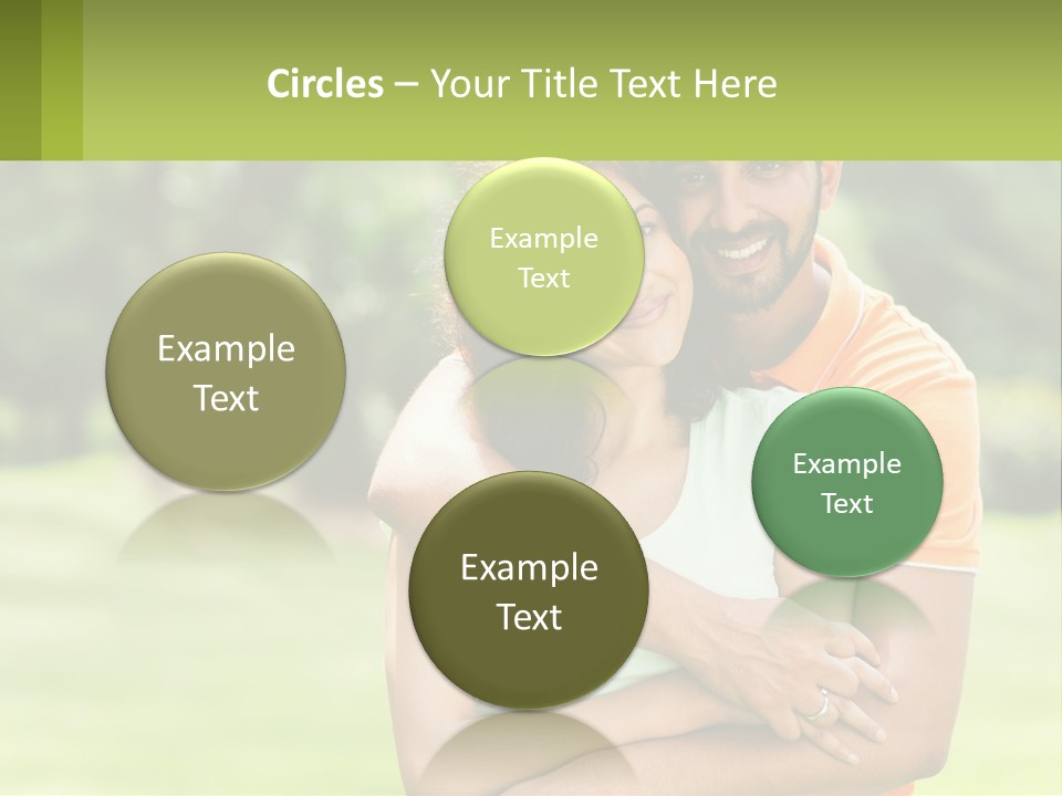 A Man And Woman Hugging Each Other In A Park PowerPoint Template