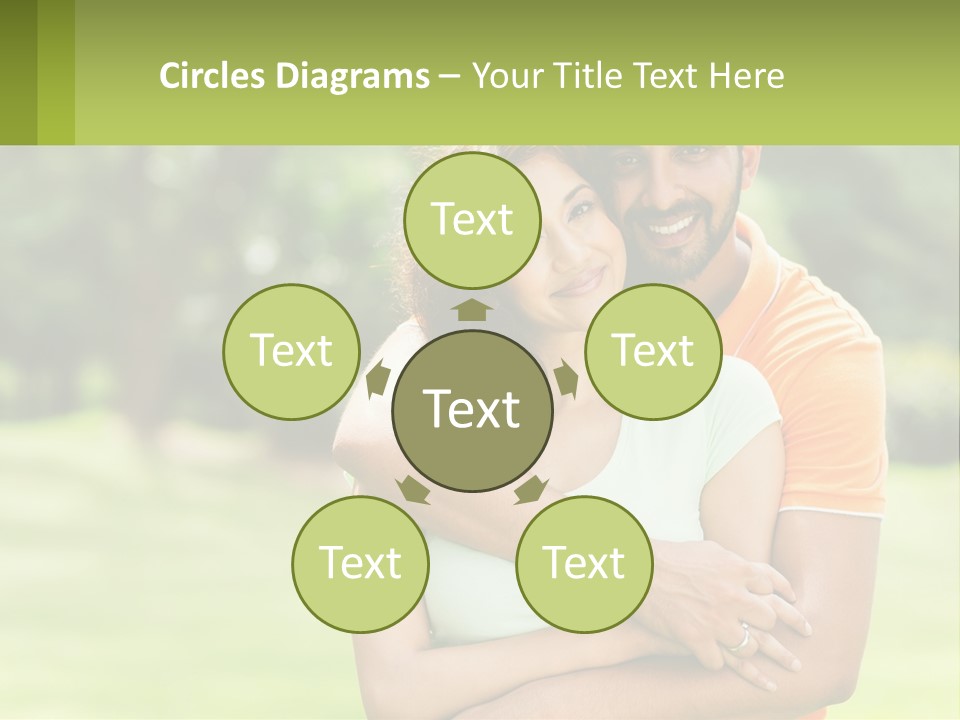 A Man And Woman Hugging Each Other In A Park PowerPoint Template
