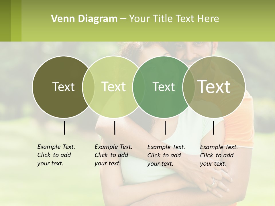 A Man And Woman Hugging Each Other In A Park PowerPoint Template
