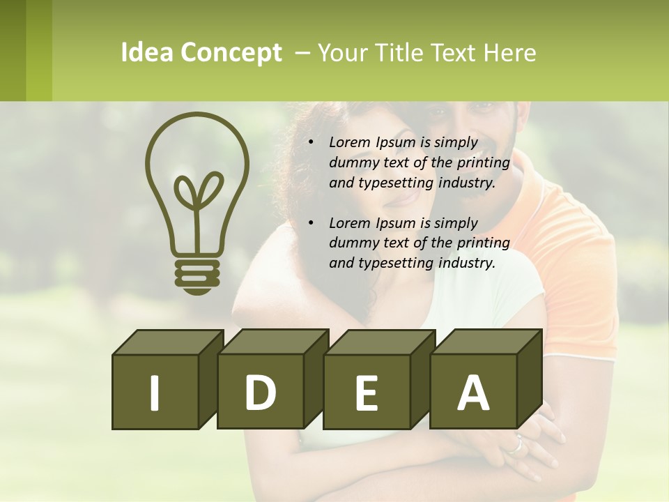 A Man And Woman Hugging Each Other In A Park PowerPoint Template