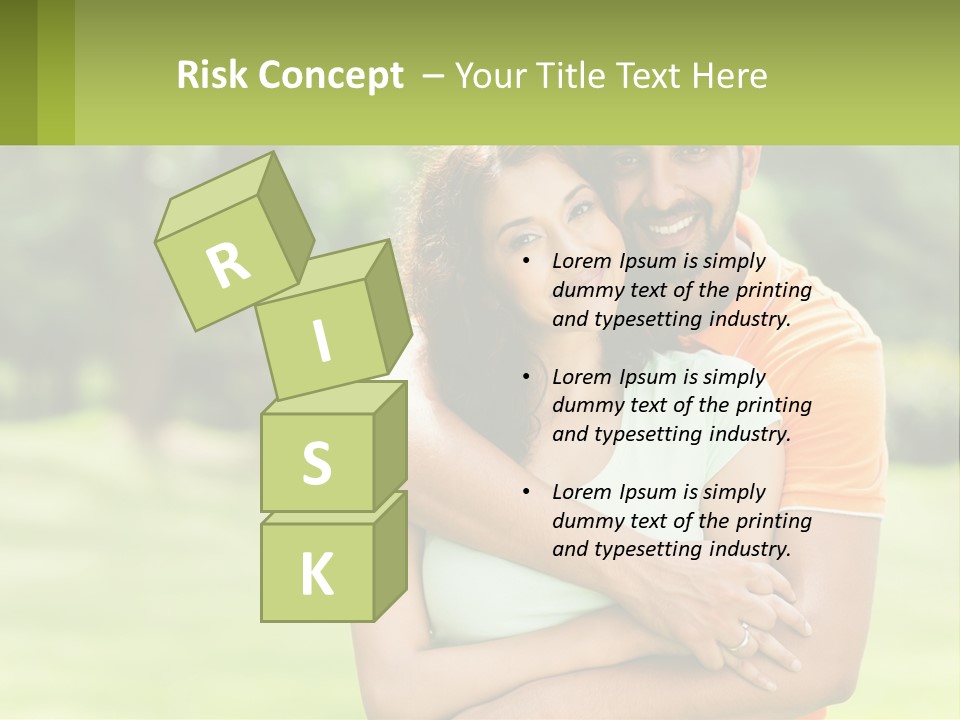 A Man And Woman Hugging Each Other In A Park PowerPoint Template