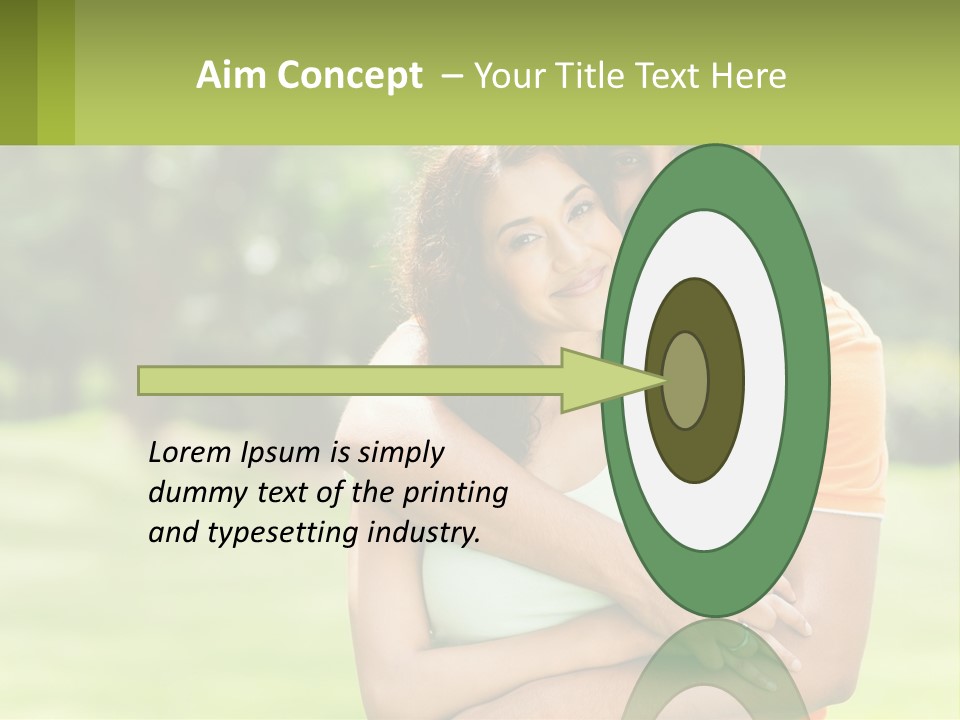 A Man And Woman Hugging Each Other In A Park PowerPoint Template