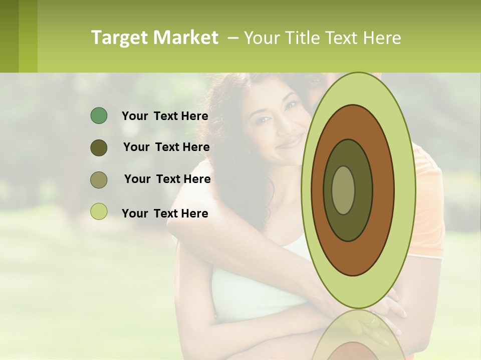 A Man And Woman Hugging Each Other In A Park PowerPoint Template