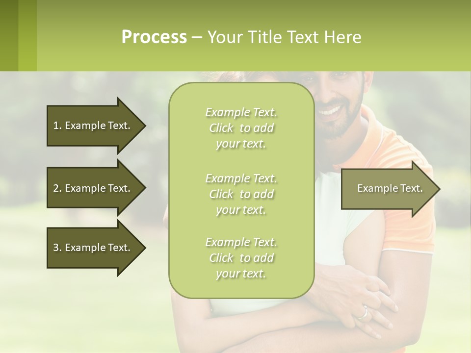 A Man And Woman Hugging Each Other In A Park PowerPoint Template