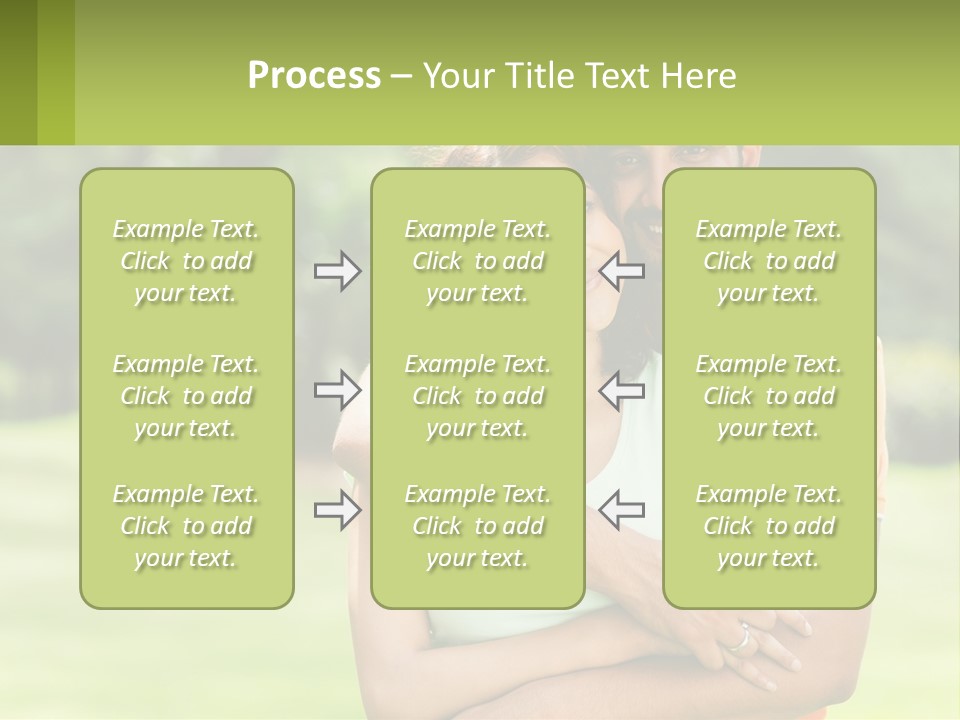 A Man And Woman Hugging Each Other In A Park PowerPoint Template