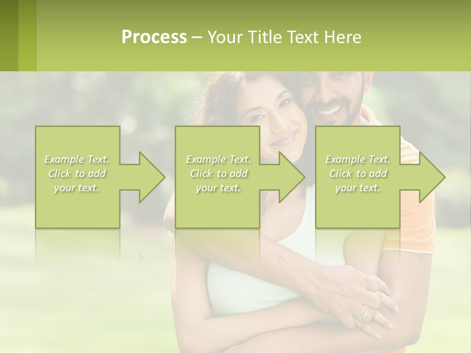 A Man And Woman Hugging Each Other In A Park PowerPoint Template