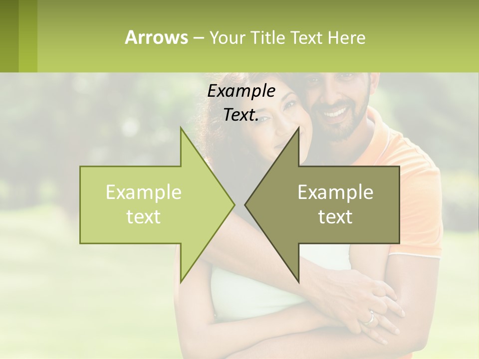 A Man And Woman Hugging Each Other In A Park PowerPoint Template