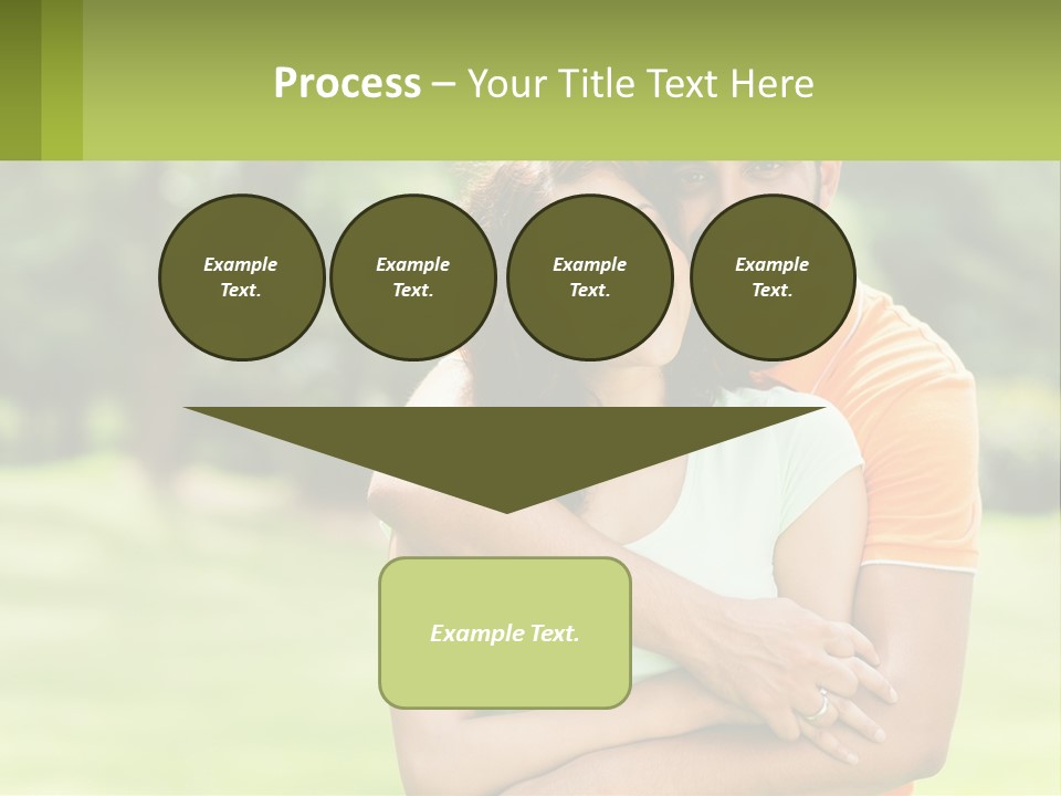 A Man And Woman Hugging Each Other In A Park PowerPoint Template