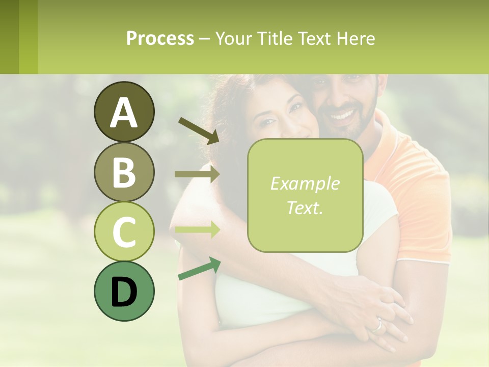 A Man And Woman Hugging Each Other In A Park PowerPoint Template