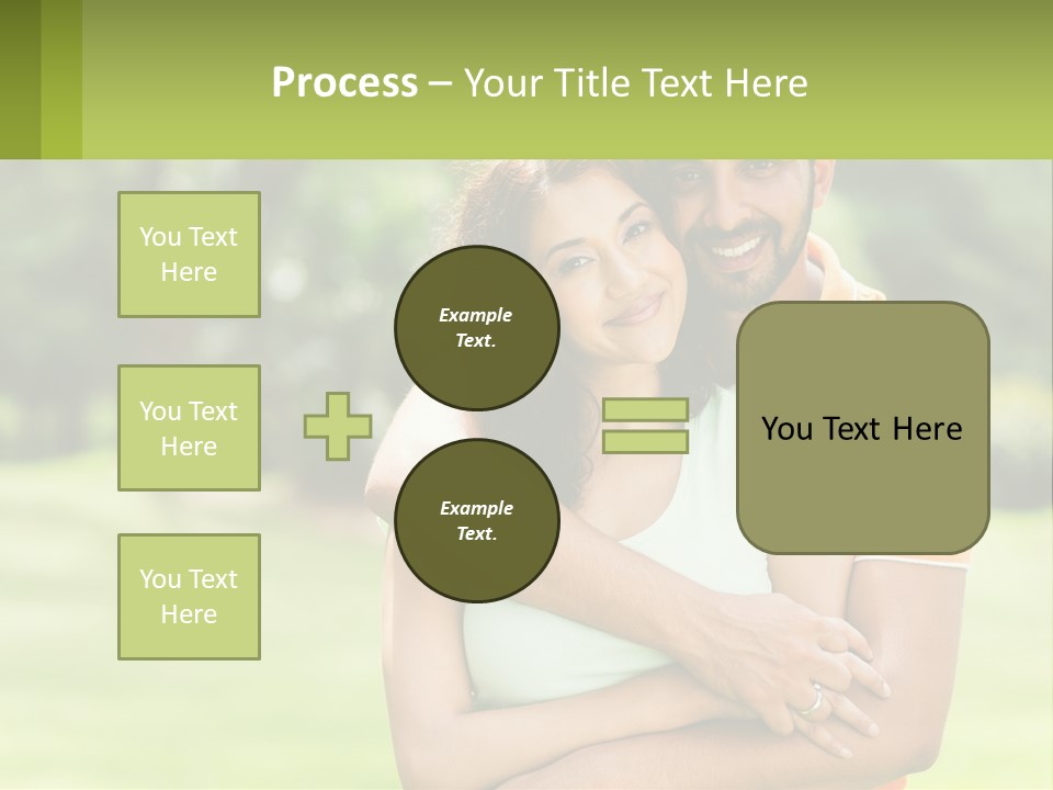 A Man And Woman Hugging Each Other In A Park PowerPoint Template