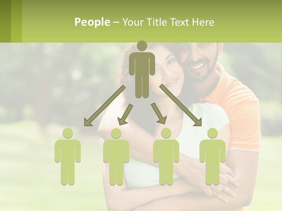 A Man And Woman Hugging Each Other In A Park PowerPoint Template