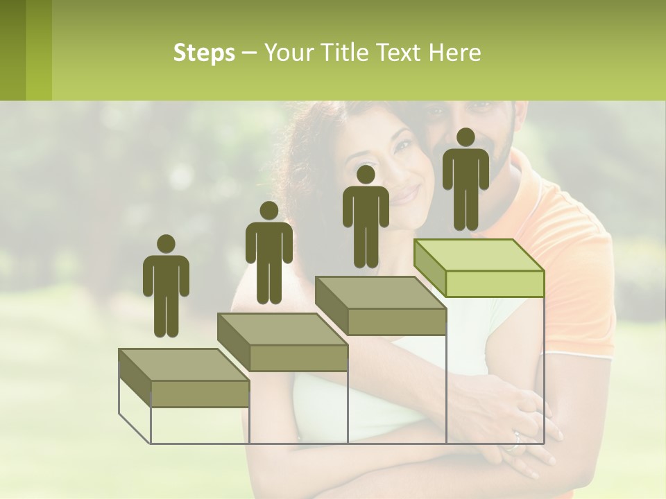A Man And Woman Hugging Each Other In A Park PowerPoint Template