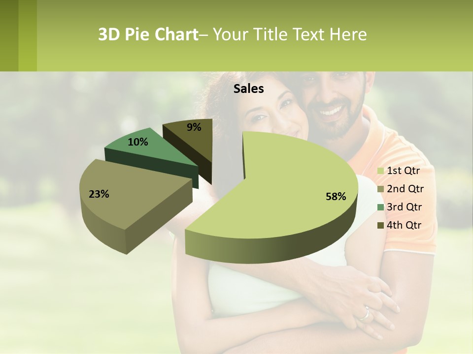 A Man And Woman Hugging Each Other In A Park PowerPoint Template