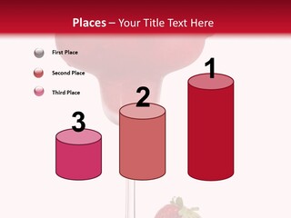 A Red Drink With Strawberries On The Rim PowerPoint Template