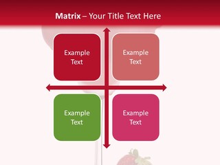 A Red Drink With Strawberries On The Rim PowerPoint Template