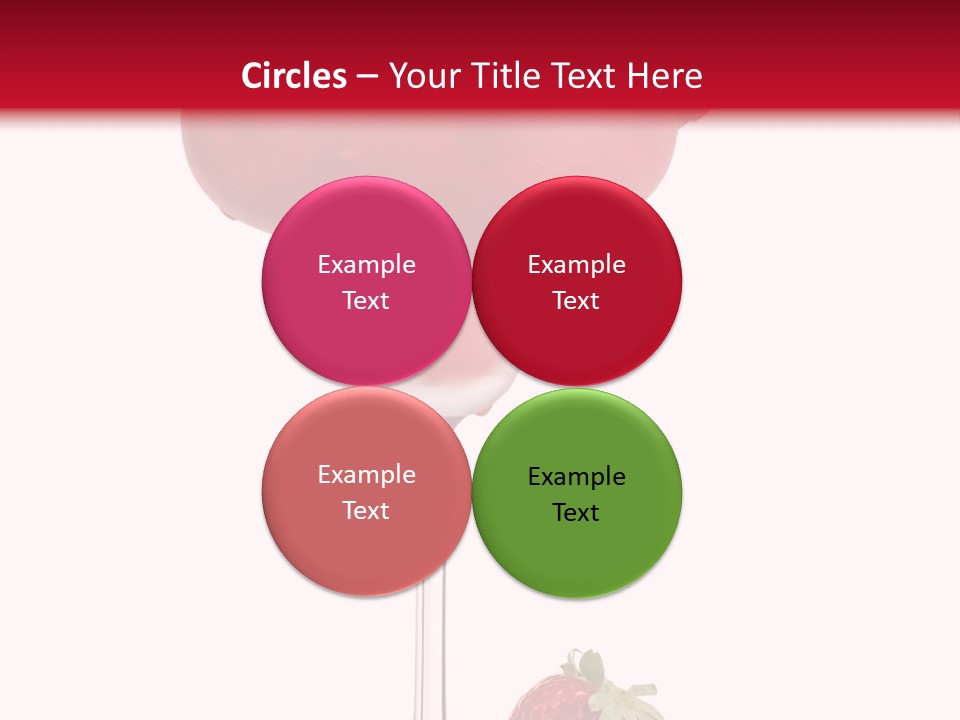 A Red Drink With Strawberries On The Rim PowerPoint Template