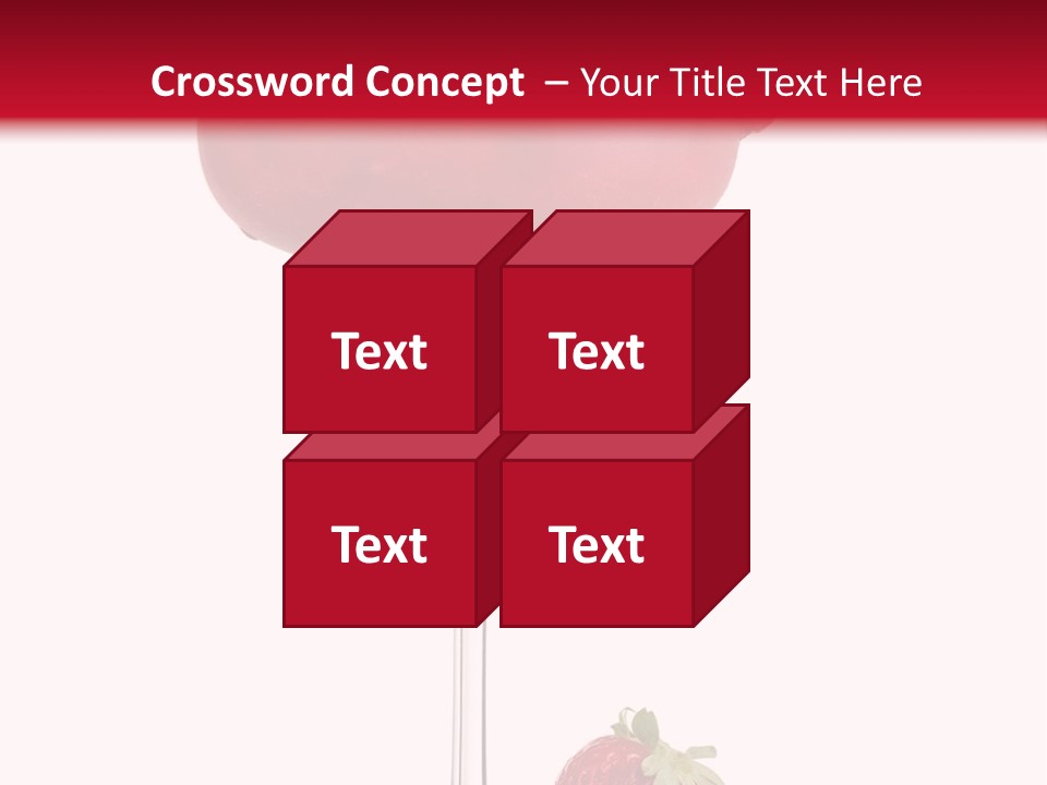 A Red Drink With Strawberries On The Rim PowerPoint Template