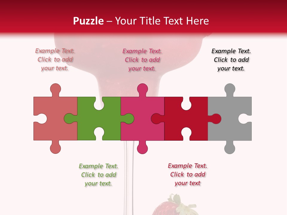 A Red Drink With Strawberries On The Rim PowerPoint Template