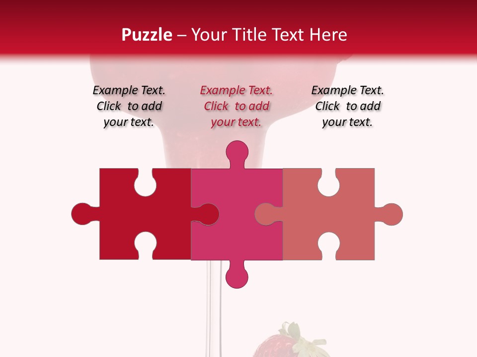 A Red Drink With Strawberries On The Rim PowerPoint Template