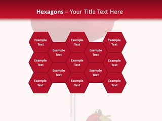 A Red Drink With Strawberries On The Rim PowerPoint Template