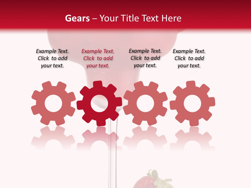 A Red Drink With Strawberries On The Rim PowerPoint Template