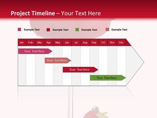 A Red Drink With Strawberries On The Rim PowerPoint Template