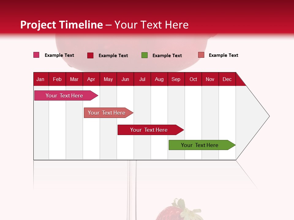 A Red Drink With Strawberries On The Rim PowerPoint Template