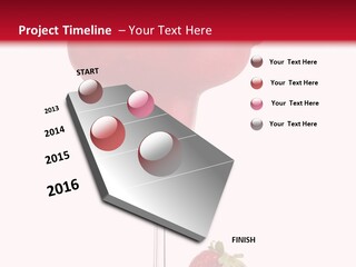 A Red Drink With Strawberries On The Rim PowerPoint Template