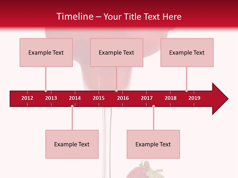 A Red Drink With Strawberries On The Rim PowerPoint Template