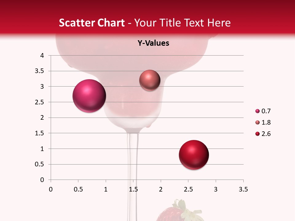 A Red Drink With Strawberries On The Rim PowerPoint Template