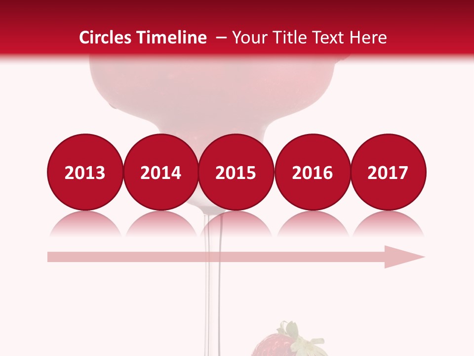 A Red Drink With Strawberries On The Rim PowerPoint Template