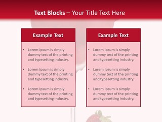 A Red Drink With Strawberries On The Rim PowerPoint Template
